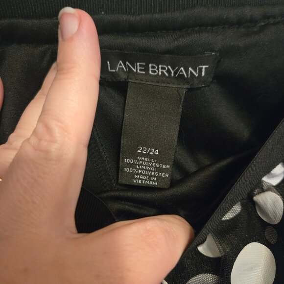 Lane Bryant - Black & White Polka Dot Tulle Party Skirt - Picture 2 of 4